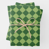 Groen ruitpatroon van Checker Inpakpapier Vel (In situ)