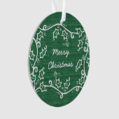 Groen Rustic Holly AcrylOrnament Ornament (voorkant)