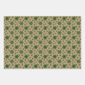 Groen Rustic Kerstmis Inpakpapier Vel (Voorkant 3)