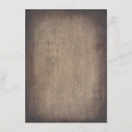 Groen Rustiek Bruiloft Informatie Gast Informatiekaartje (Achterkant)