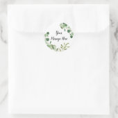 groen rustiek groen ronde sticker (Tas)