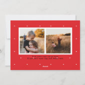 Groen Rustiek Houten Script Type Kerstmis Foto Feestdagenkaart (Achterkant)