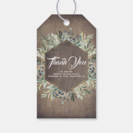 Groen Rustiek Land Dank u Cadeaulabel