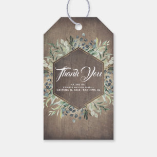 Groen Rustiek Land Dank u Cadeaulabel