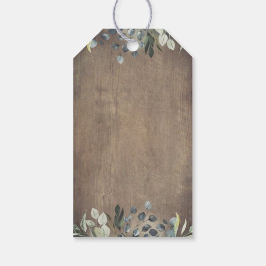 Groen Rustiek Land Dank u Cadeaulabel (Achterkant)