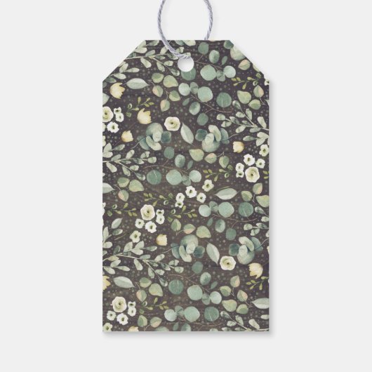 Groen Rustiek Land Favor Dank u Cadeaulabel (Achterkant)