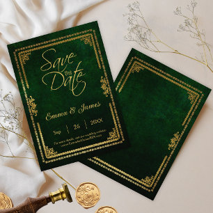  groen rustiek sprookjesboek Hoesje thema Save The Date