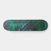 Groen Rustiek Traditioneel Hout Gepersonaliseerd Persoonlijk Skateboard (Horizontaal)