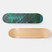 Groen Rustiek Traditioneel Hout Gepersonaliseerd Persoonlijk Skateboard (Horizontaal)