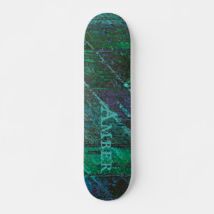 Groen Rustiek Traditioneel Hout Gepersonaliseerd Persoonlijk Skateboard