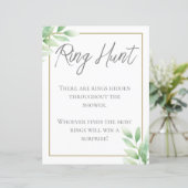 Groen Rustiek Vrijgezellenfeest Ring Hunt Spel (Staand voorkant)