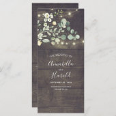 Groen Rustieke Tuin Bruiloft Programma's (Voorkant / Achterkant)