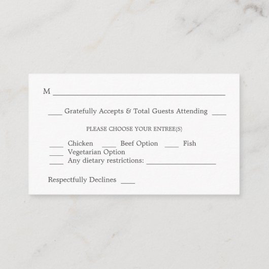 Groen Rustige Eucalyptus & Gold 2SM-medium RSVP Informatiekaartje (Achterkant)