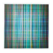 Groen  ruw streekpatroon tegeltje (Voorkant)