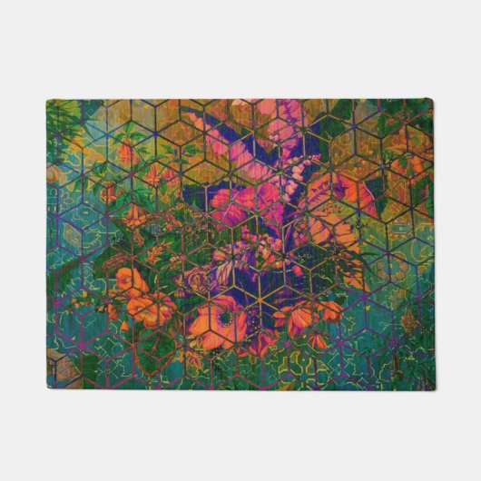  Groen Safari Tropisch Oerwoud Wildlife Lion Deurmat (Voorkant)