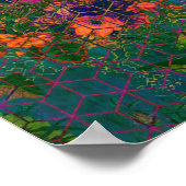  Groen Safari Tropisch Oerwoud Wildlife Lion Poster (Hoek)