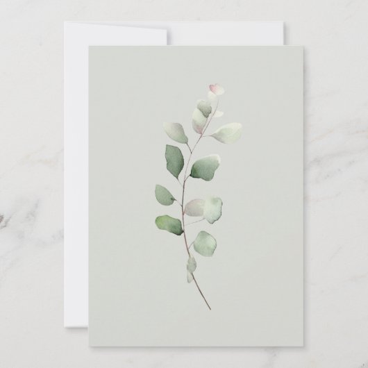 Groen Salie Groen 18e Verjaardag Uitnodiging (Achterkant)