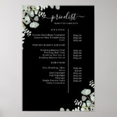 Groen Salon Prijslijst Poster (Voorkant)