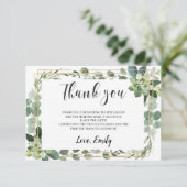 Groen sappig vrijgezellenfeest bedankje bedankkaart (Staand voorkant)