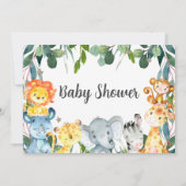 Groen Sarafi Dieren Wild Een Baby shower Kaart (Achterkant)