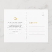 Groen save the date afstuderen foto gouden glitter uitnodiging briefkaart (Achterkant)