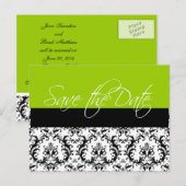 Groen Save the Date Briefkaarten Wedding (Voorkant / Achterkant)