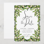 Groen Save the Date Kaart (Voorkant / Achterkant)