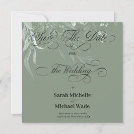 Groen Save the Date | Salie Groen Botanisch