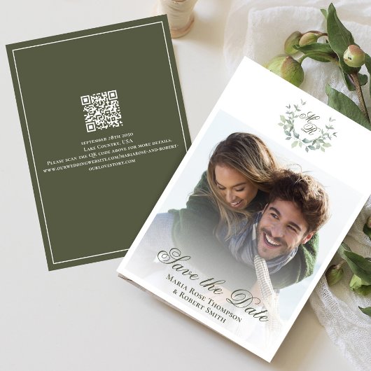 Groen Save the Date Wedding Classic Foto
