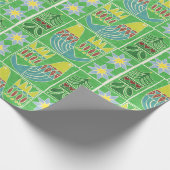 Groen Scandinavisch kerstpapier voor design Cadeaupapier (Hoek)