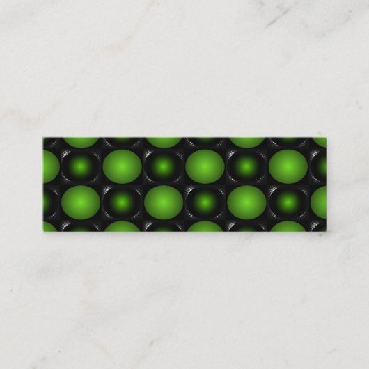 Groen schaakbord 3D Design Green Mini Visitekaartje (Voorkant)