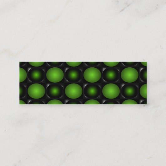 Groen schaakbord 3D Design Green Mini Visitekaartje (Voorkant)