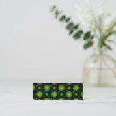 Groen schaakbord 3D Design Green Mini Visitekaartje (Staand voorkant)