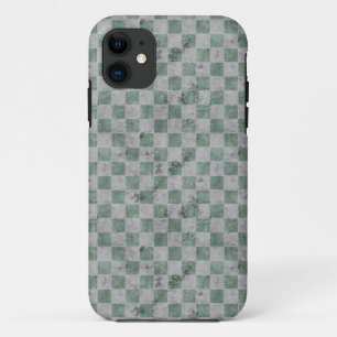 Groen Schaakbord Grunge Case-Mate iPhone Case