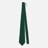 Groen schaakbord logo patroon stropdas (Voorkant)