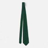 Groen schaakbord logo patroon stropdas (Achterkant)