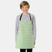 Groen Schaakbord Patroon Schort (Gedragen)