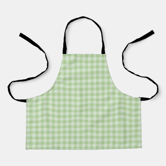Groen Schaakbord Patroon Schort (Voorkant)