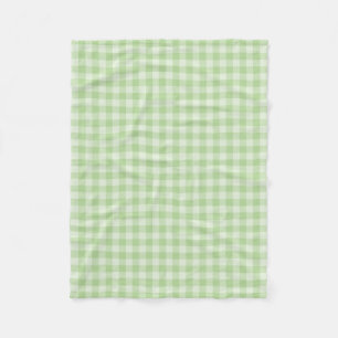 Groen schaakbordpatroon fleece deken