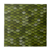 Groen schaalpatroon tegeltje (Voorkant)