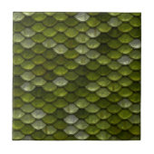 Groen schaalpatroon tegeltje (Voorkant)
