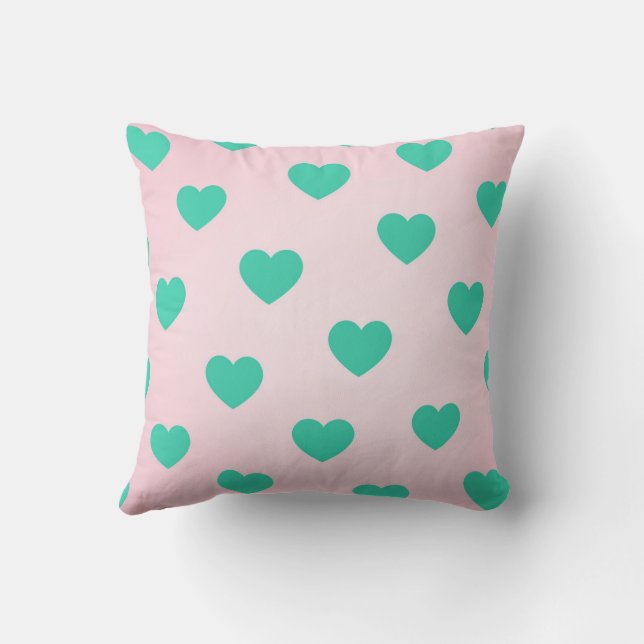 Groen Schattig Zoet Knus Modern Romantisch Chic Ha Kussen (Achterkant)