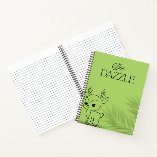 Groen Schattige Herten Notitieboek – Doedazzle Bra (Binnen)