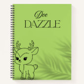 Groen Schattige Herten Notitieboek – Doedazzle Bra (Voorkant)