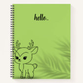 Groen Schattige Herten Notitieboek – Doedazzle Bra (Voorkant)