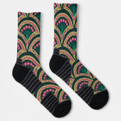 groen schelp patroon sokken (Rechts)