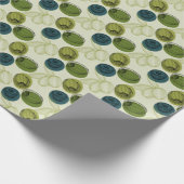 Groen schetsenpatroon cadeaupapier (Hoek)