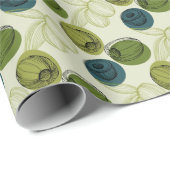 Groen schetsenpatroon cadeaupapier (Rol Hoek)