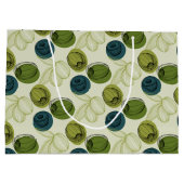 Groen schetsenpatroon groot cadeauzakje (Achterkant)