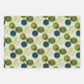 Groen schetsenpatroon inpakpapier vel (Voorkant 2)